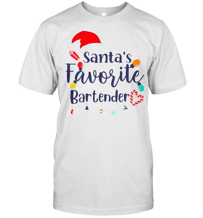 Santa’s Favorite Bartender Christmas Sweater T-shirt