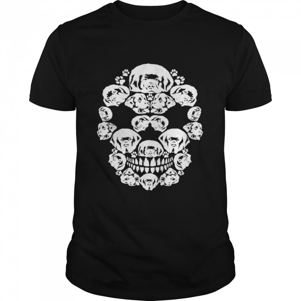 Skull Newfoundland Skeleton Halloween Costume Scary Shirt