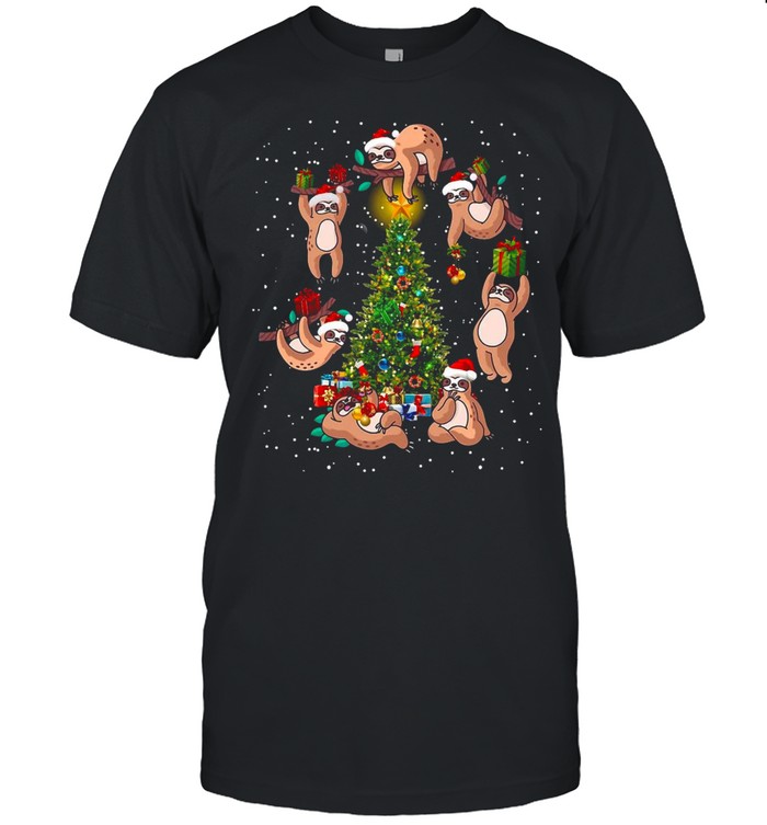 Sloth Around Christmas Tree Sweater T-shirt