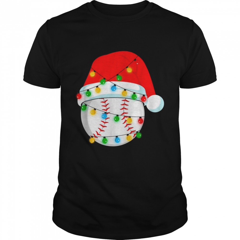 This Is My Christmas Pajama Baseball Ball Xmas Lights Shirt