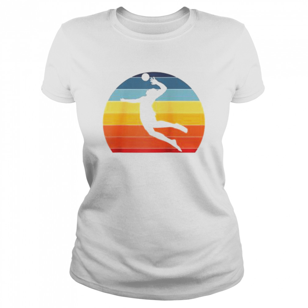 Volleyball Vintage Retro, Volleyball Player, Sport Fun  Classic Women's T-shirt