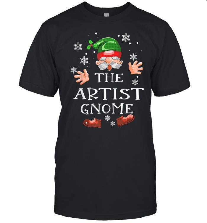 Artist Gnome Buffalo Plaid Matching Family Christmas Pajama T-Shirt