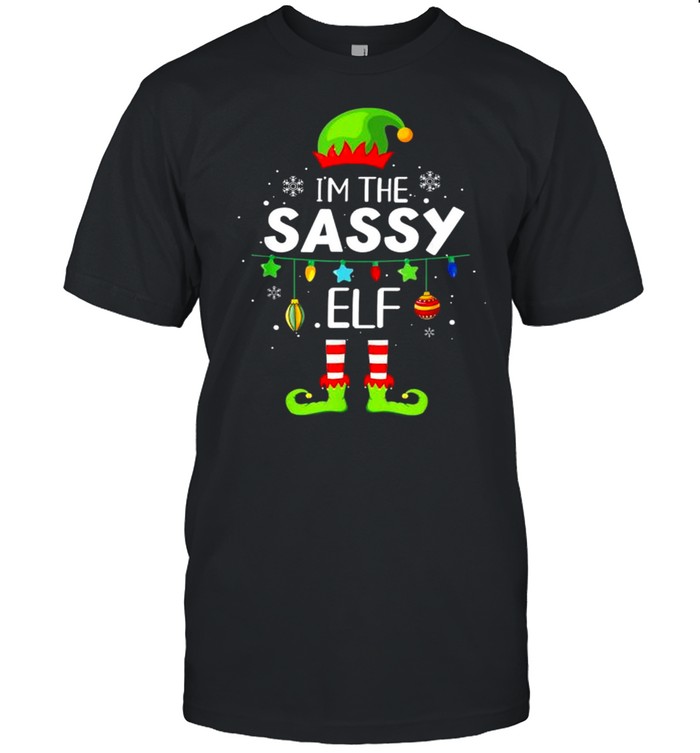 I’m The Sassy Elf Matching Family Christmas Group Pajama 2021 shirt