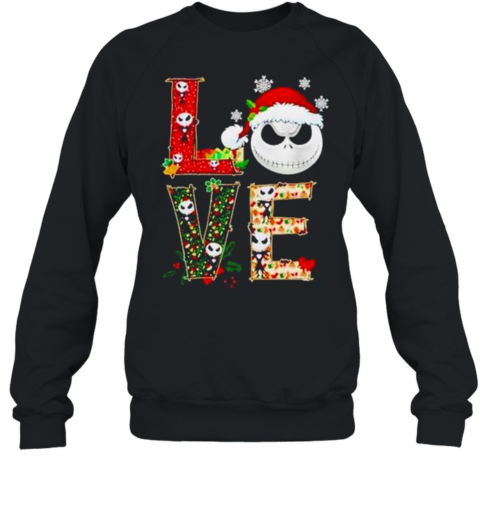 Jack Skellington Santa Love shirt Unisex Sweatshirt