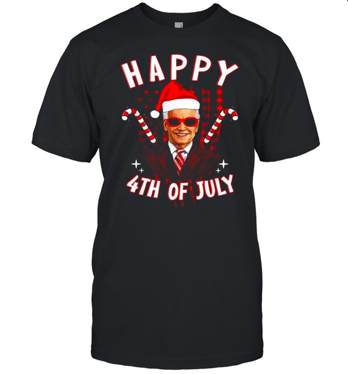 Joe Biden Xmas Pajama Happy 4th of July Funny Christmas shirt