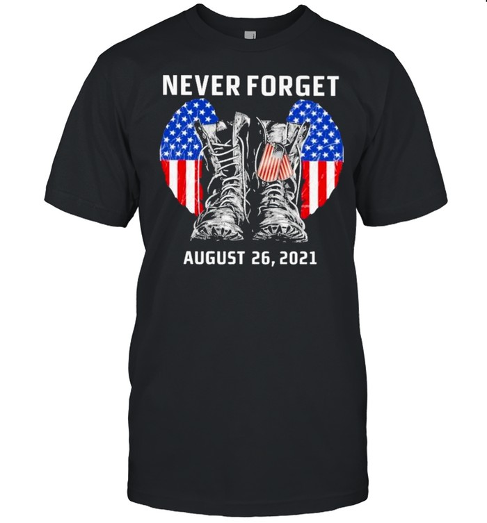 Never Forge August 26 2021 American Flag Shirt
