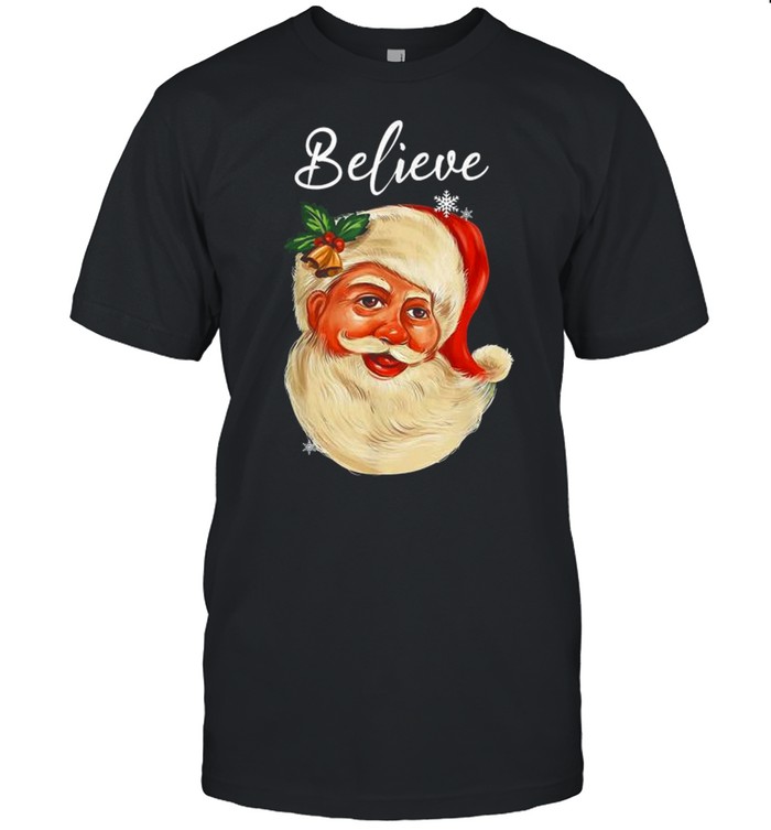 Santa Claus Face Believe Christmas Sweatshirt