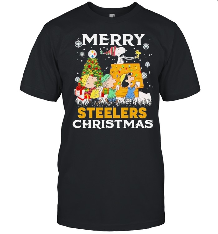 The Peanuts Snoopy And Friend Merry Steelers Christmas Shirt