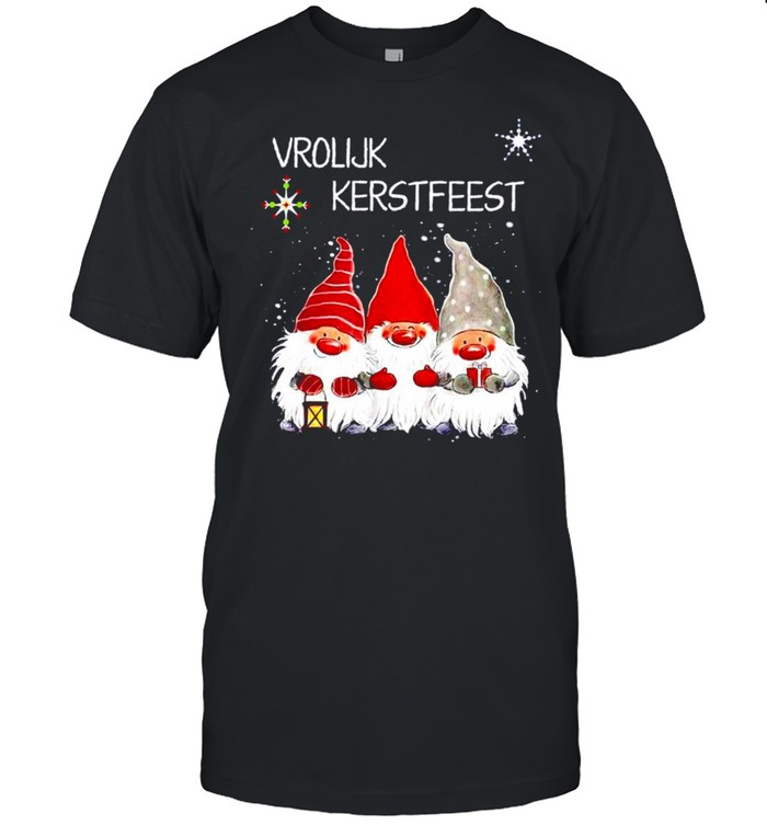 Vrolijk Kerstfeest Gnomes for Christmas shirt Classic Men's T-shirt