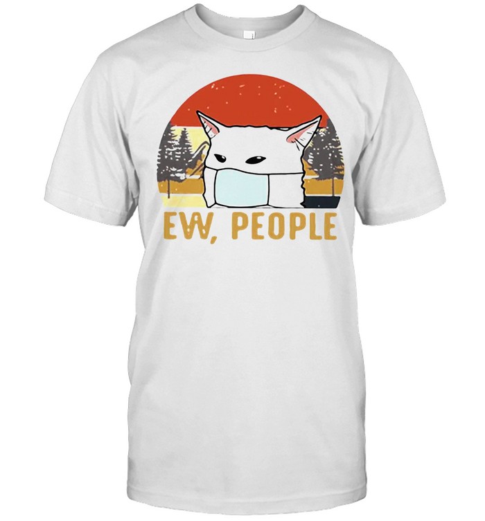 Cat Ew People Face Mask Vintage T-shirt