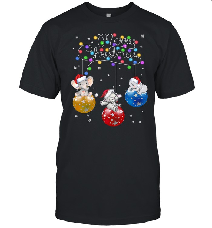 Elephant Twikle Ball For Elephant Lover Merry Christmas shirt