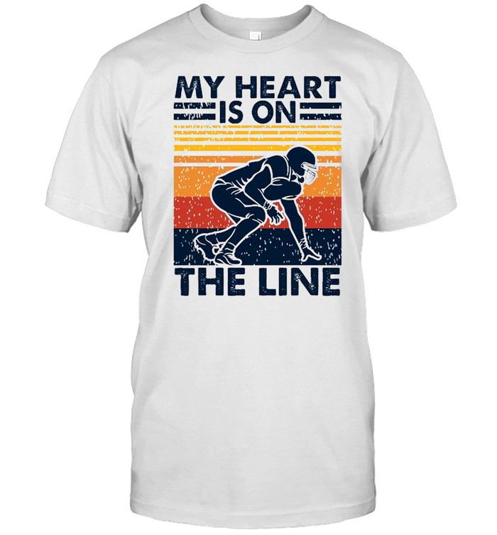 My heart is on the line football vintage shirt