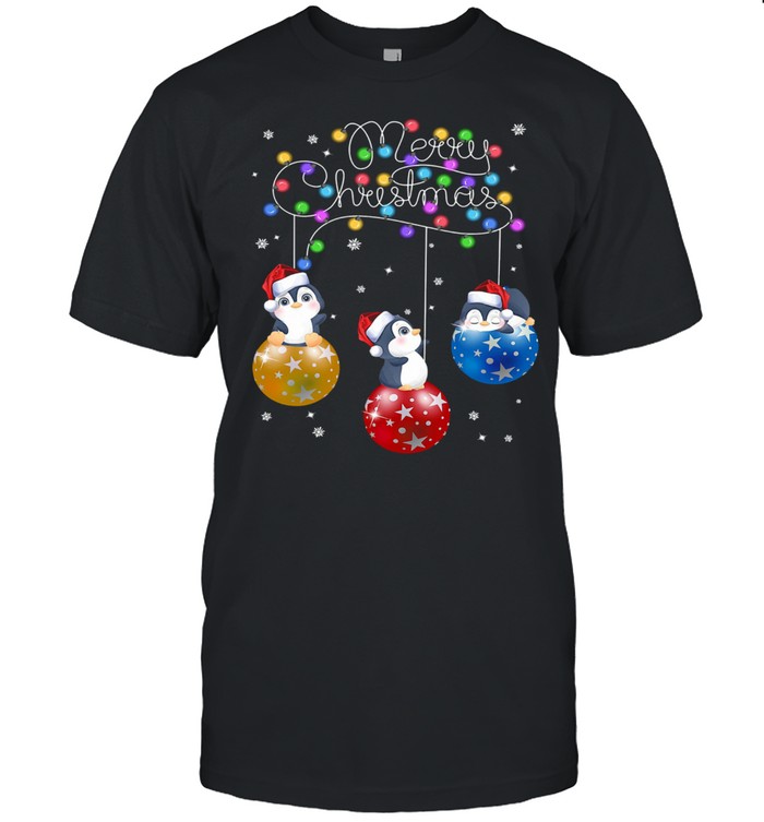 Penguin Twikle Ball For Penguin Lover Merry Christmas shirt