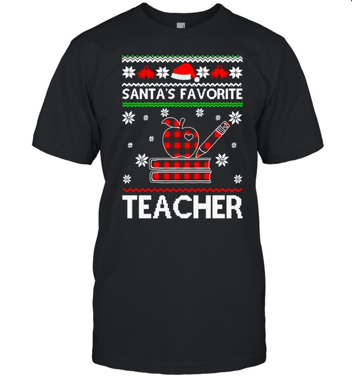 anta’s Favorite Teacher Ugly Christmas Sweater T-shirt