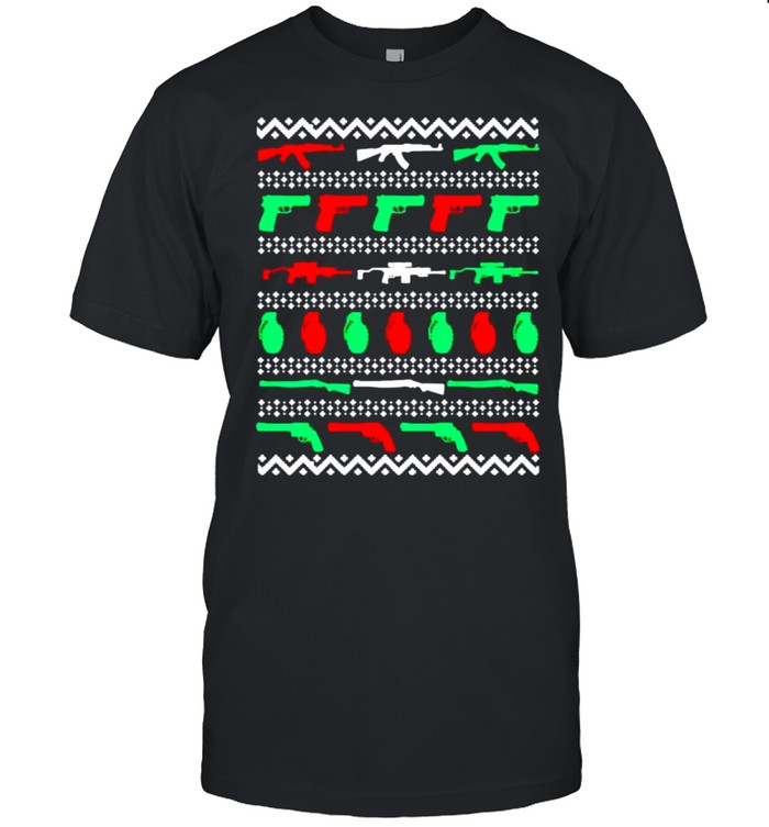 gun grenade all my favorite things Christmas shirt