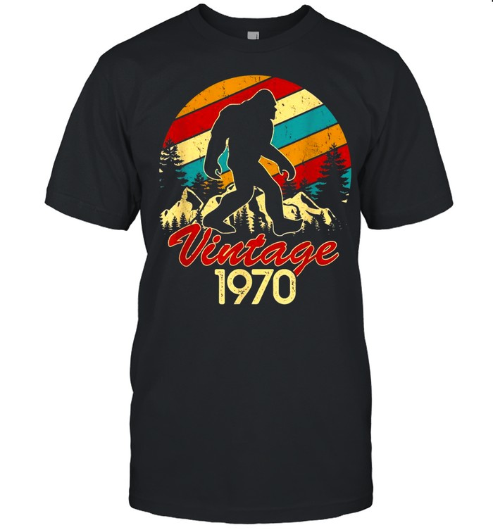 Herren Bigfoot geboren 1970 Geburtstag Vintage Sasquatch hergestellt 1970 Shirt