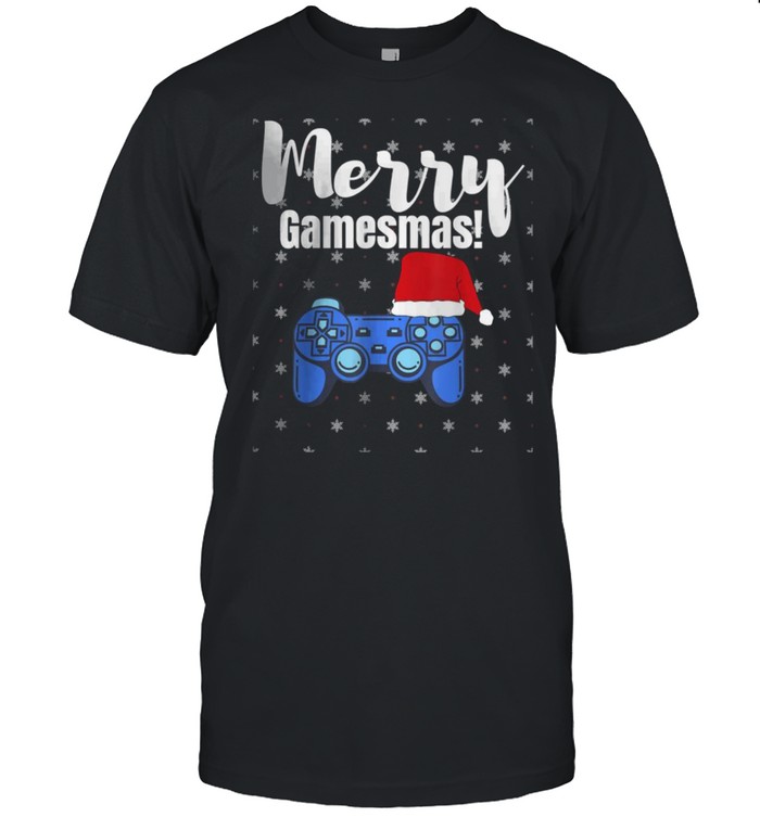 Merry Gamesmas Funny Christmas Video Game Gamer Gaming T-Shirt