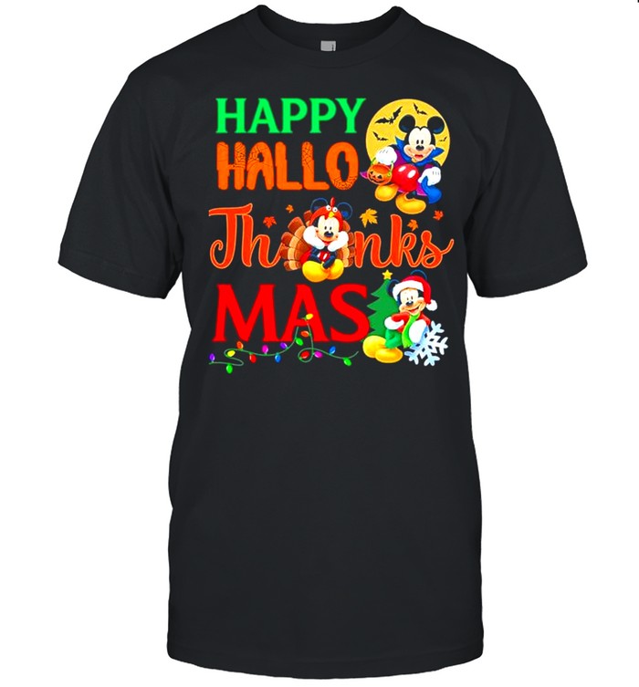 Mickey Mouse Happy Hallo ThnaksMas Christmas shirt