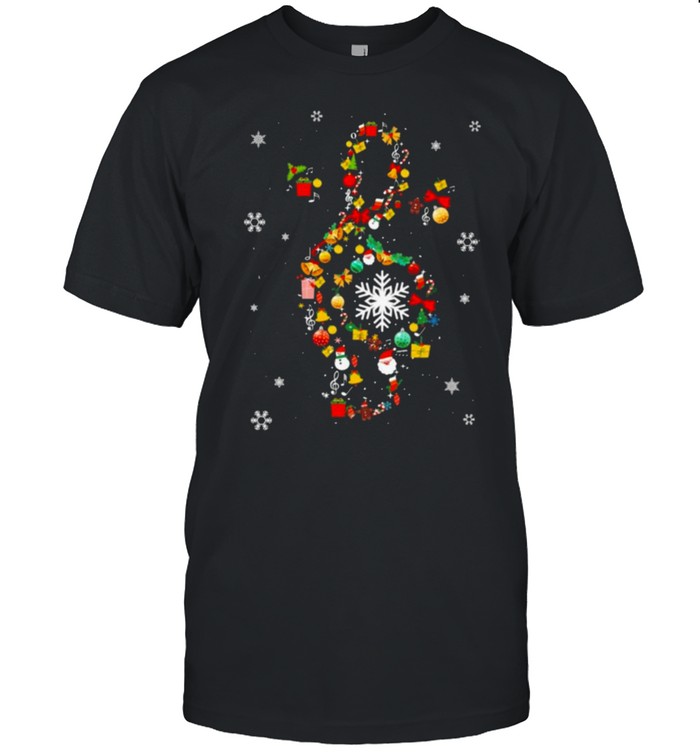 Music Teacher Ornament Merry Christmas tshirt