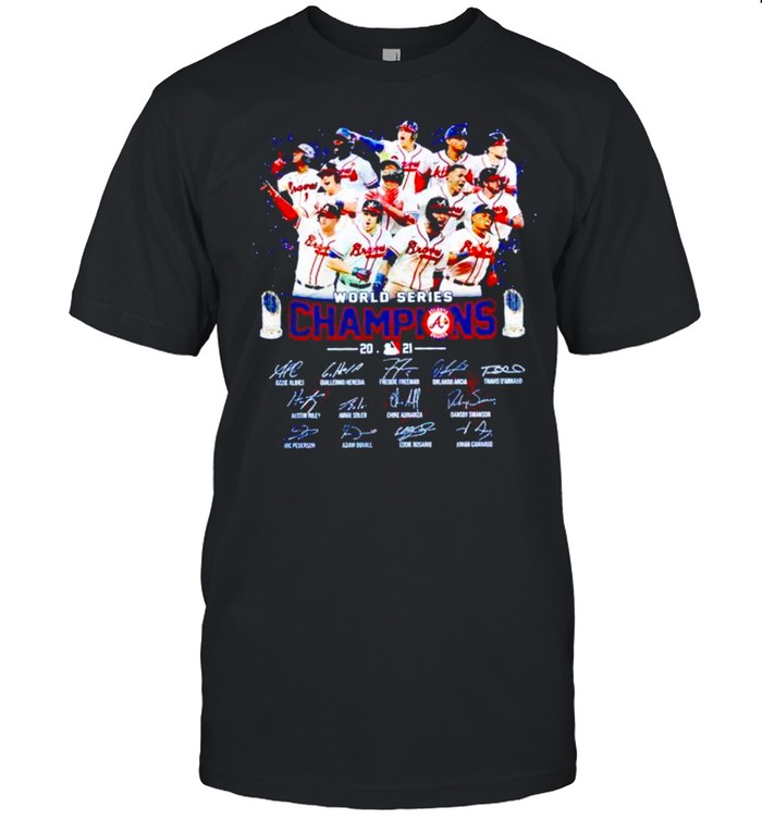 Atlanta Braves 2021 World Series champion signatures shirt