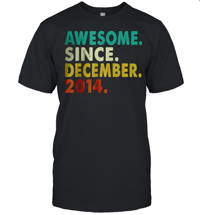 Awesome Since December 2014 7th Birthday Gift T-Shirt