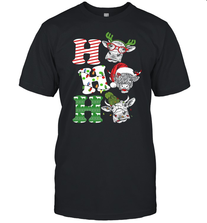 Cow Ho Ho Ho Christmas Reindeer shirt