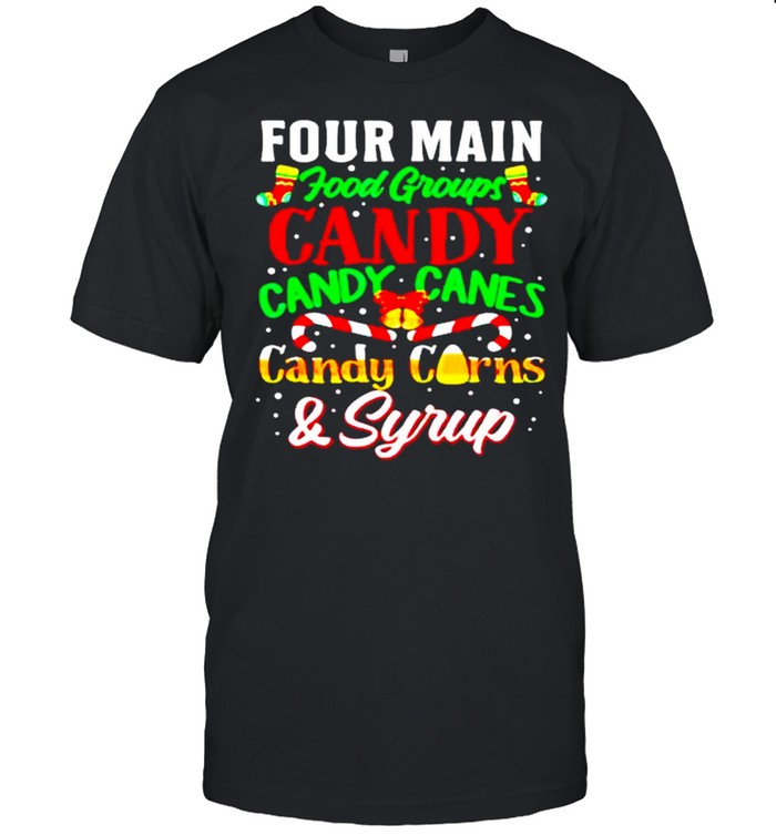 Four main food groups elf buddy christmas pajama shirt