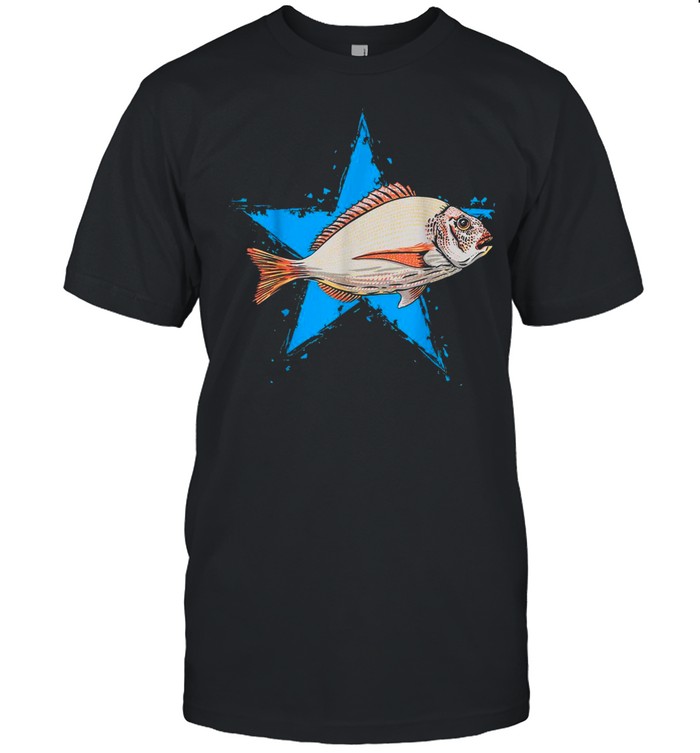 Goldbrasse Stern Design Fisch Star Goldbrassen Shirt