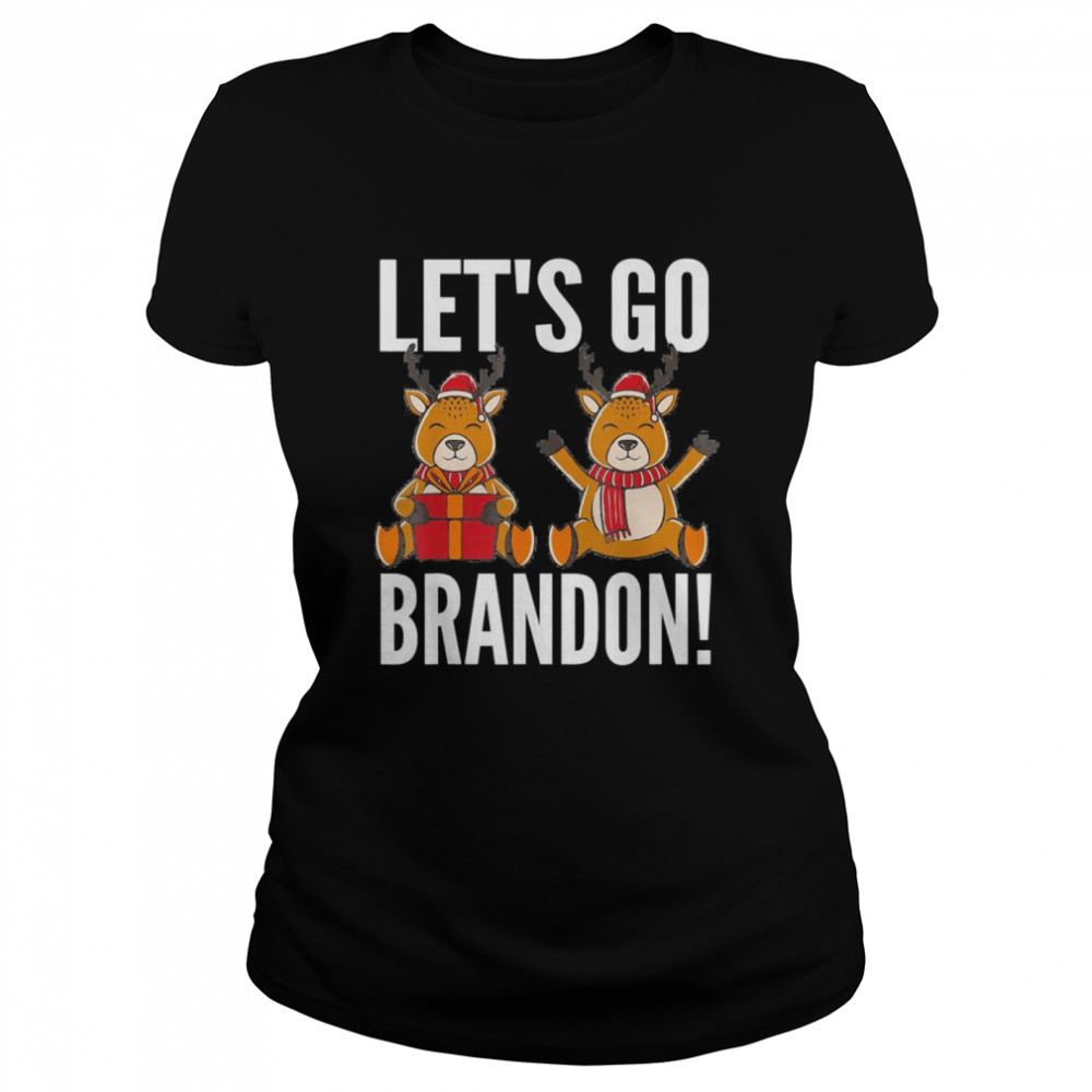 Awesome let’s Go Brandon Reindeer Christmas 2021 T- Classic Women's T-shirt