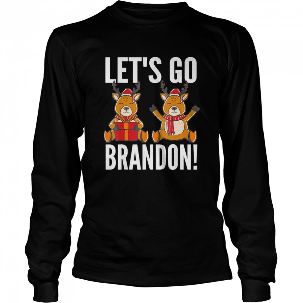 Awesome let’s Go Brandon Reindeer Christmas 2021 T- Long Sleeved T-shirt