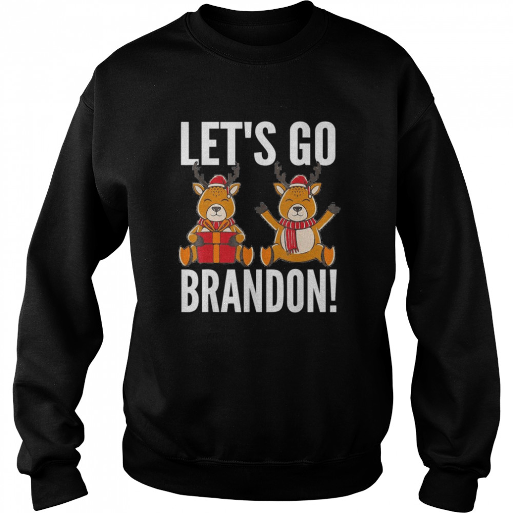 Awesome let’s Go Brandon Reindeer Christmas 2021 T- Unisex Sweatshirt