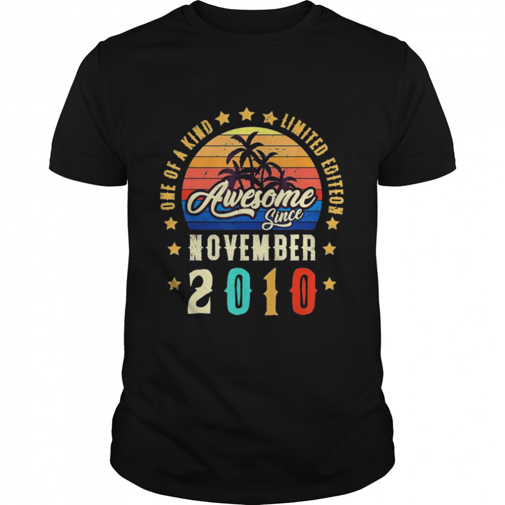 Awesome Since November 2010 Vintage 11th Birthday Shirt