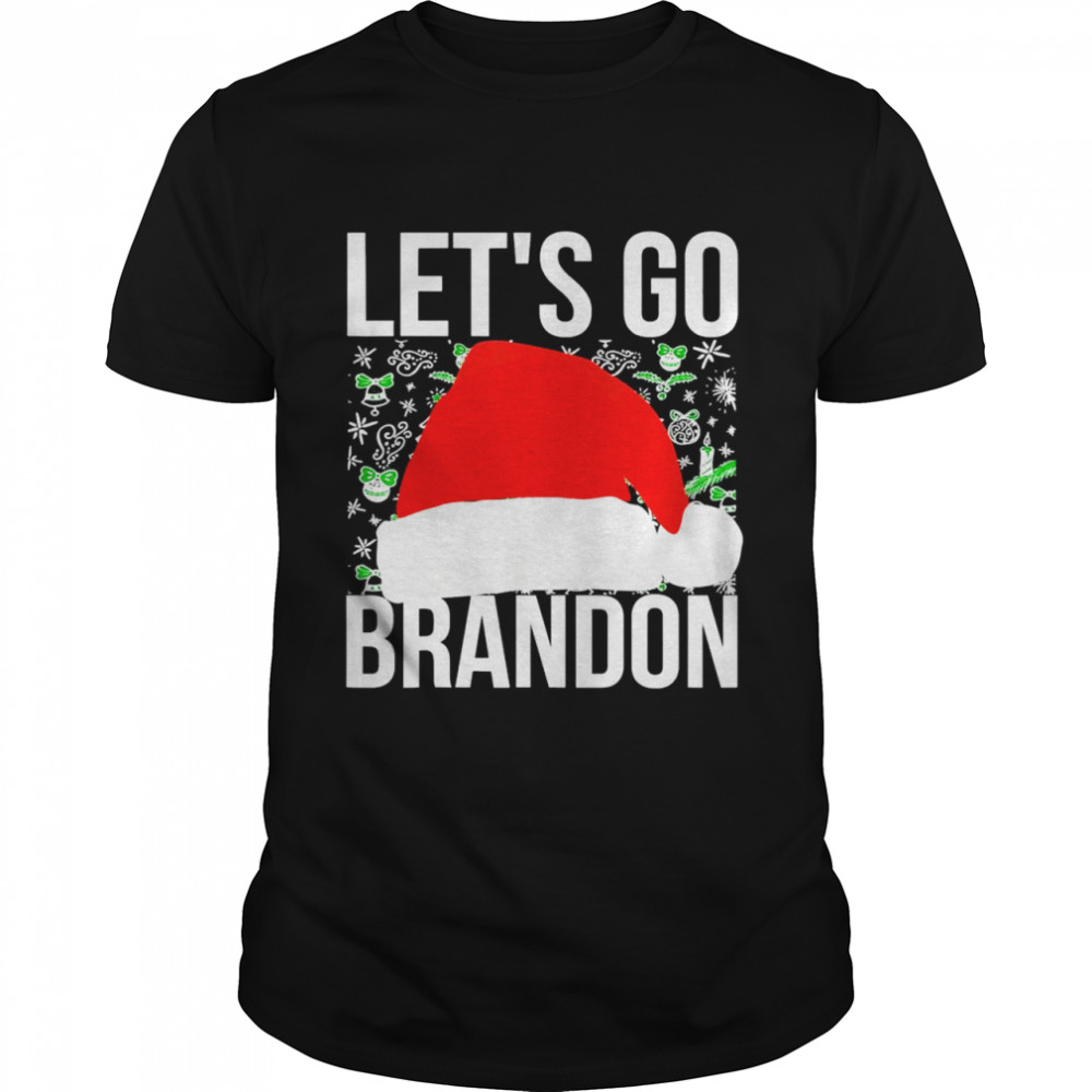 Best let’s Go Brandon Santa Hat Christmas 2021 Premium T-Shirt