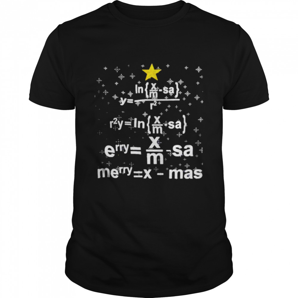 Math Teacher Christmas Tree shirt