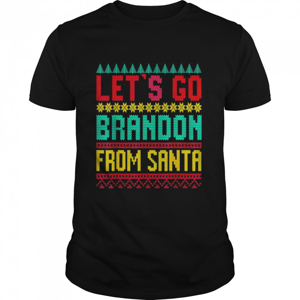 Nice official Let’s Go Brandon From Santa Ugly Christmas Premium 2021 Anti Biden shirt