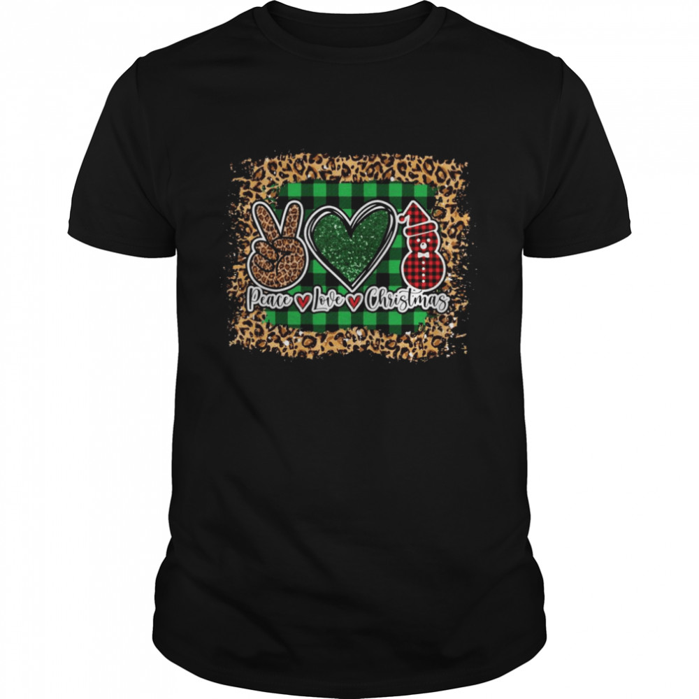 Niedliche Weihnachtshemden Peace Love Christmas Shirt Langarmshirt Shirt