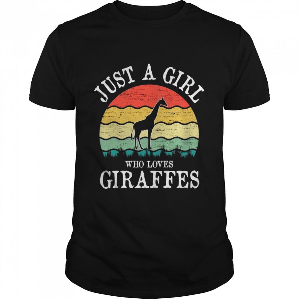 Nur ein Mädchen, das Giraffen liebt Shirt