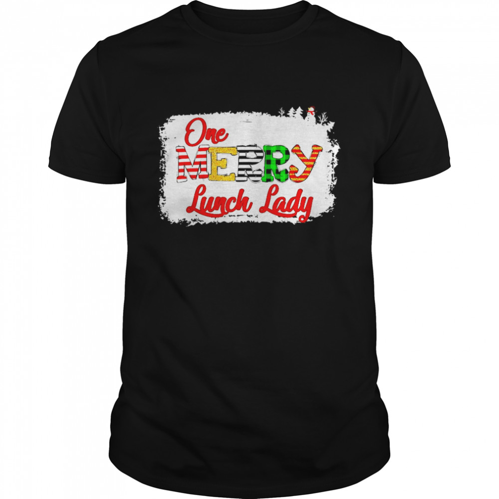 One Merry Lunch Lady Lover Christmas Pajama Shirt