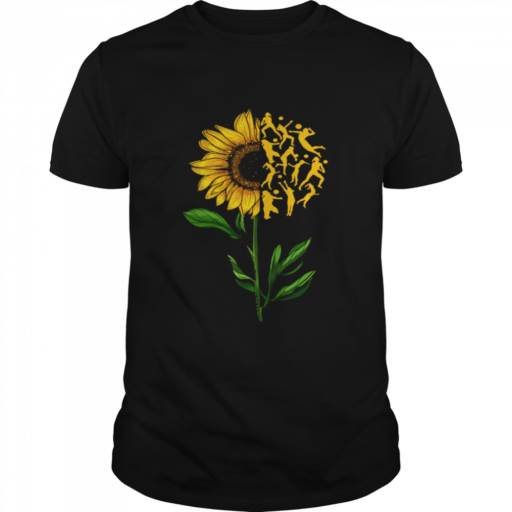 Girl Volleyball Sunflower shirt