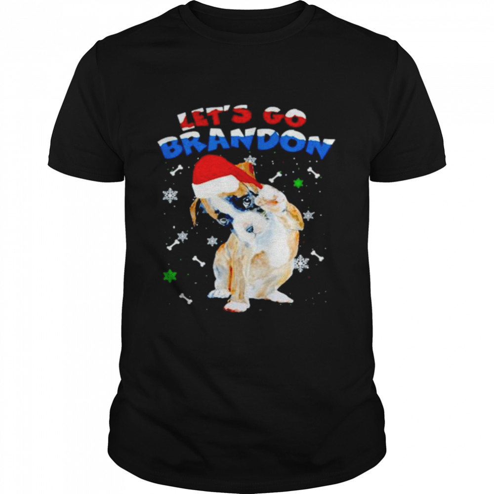 Lets Go Brandon Bull Dog Christmas shirt