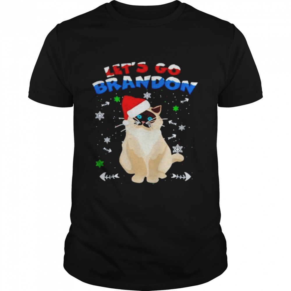 Lets Go Brandon Cat Christmas shirt