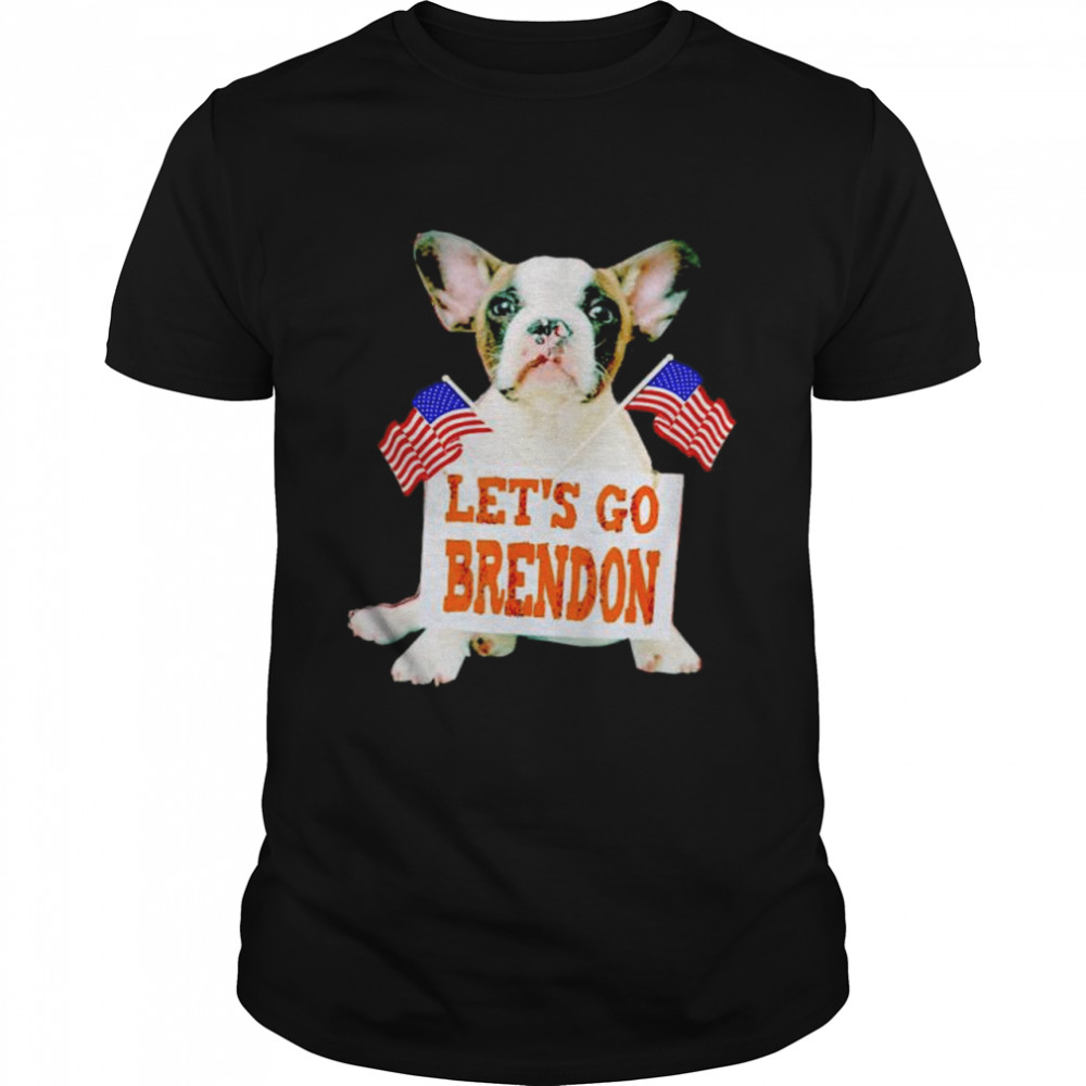 Lets Go Brandon Dog US Flag shirt