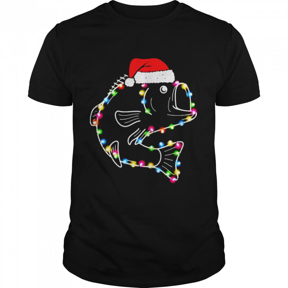 Santa Fish Christmas Lights shirt