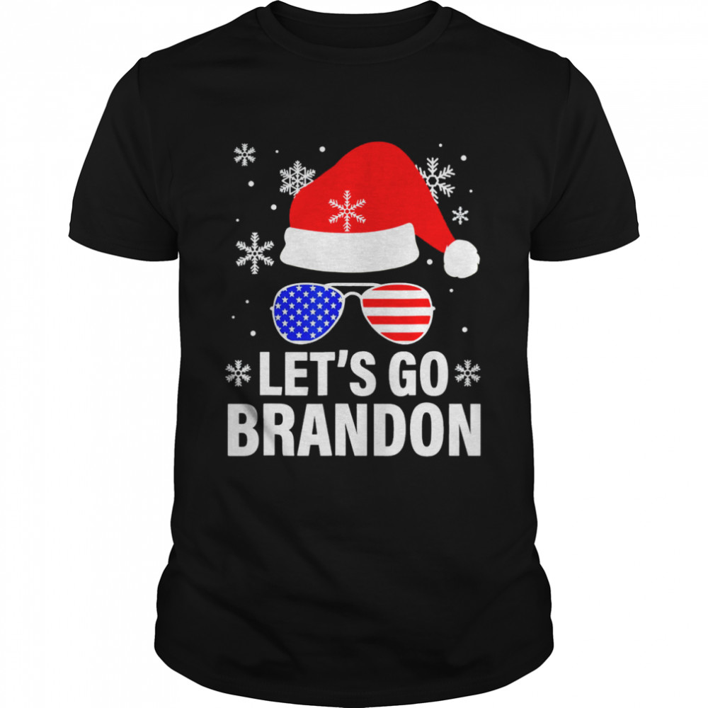 Santa Let’s Go 2024 Go Brandon Christmas Hat T-Shirt