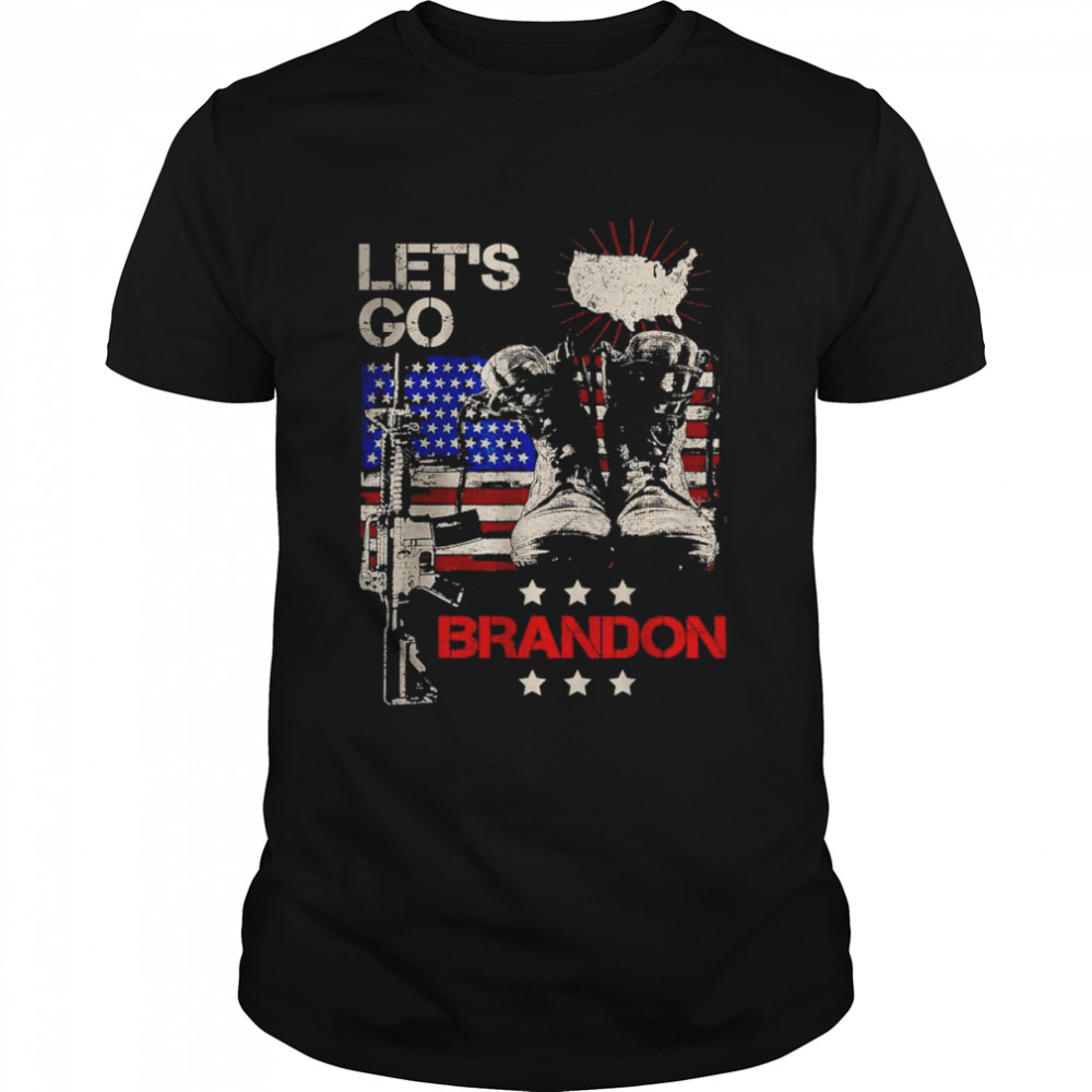 Brandon Anti Liberal Let’s Go! American Flag veteran T-Shirt