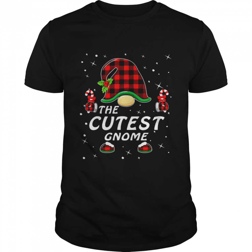 Cutest Gnome Buffalo Plaid Matching Family Christmas Shirt