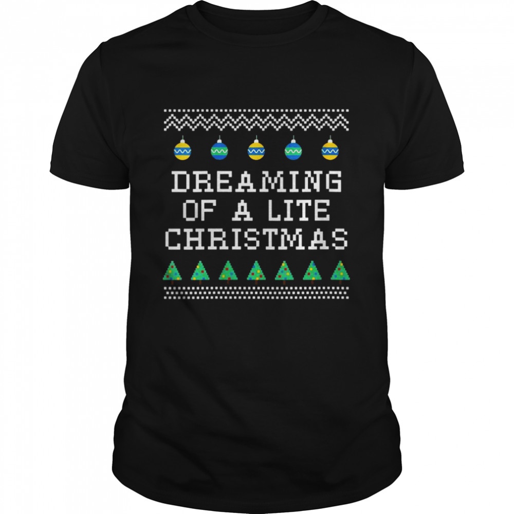 Dreaming of a Lite Christmas Foodie Xmas Food Shirt