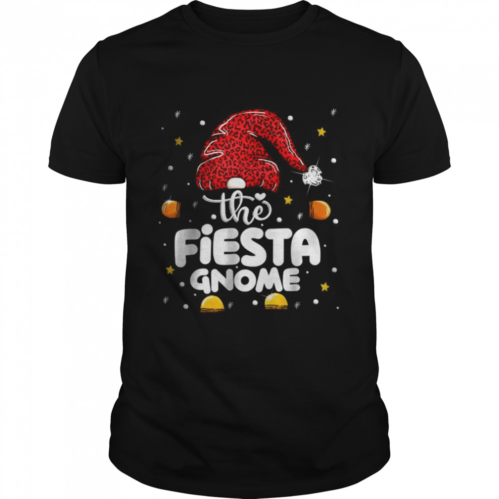 Fiesta Gnome Leopard Family Matching Christmas Party Pajama T-Shirt