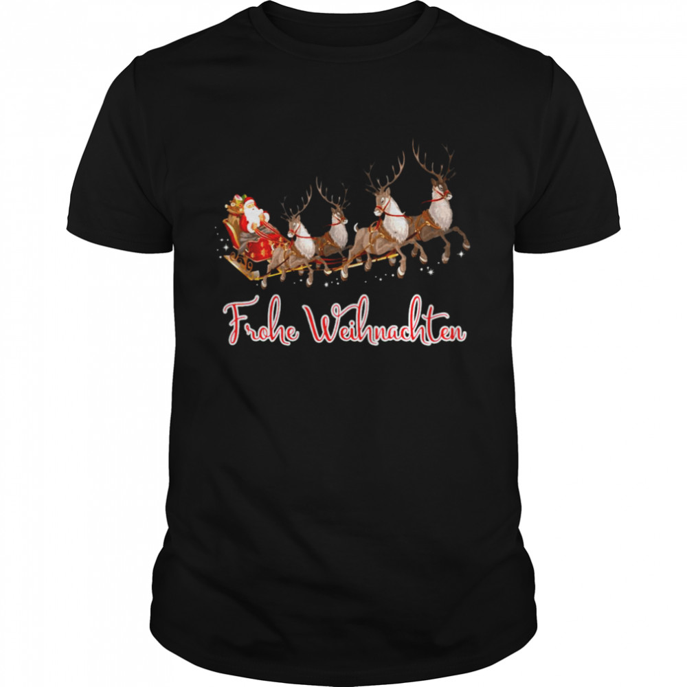 German Santa Frohe Weihnachten Sweater T-shirt