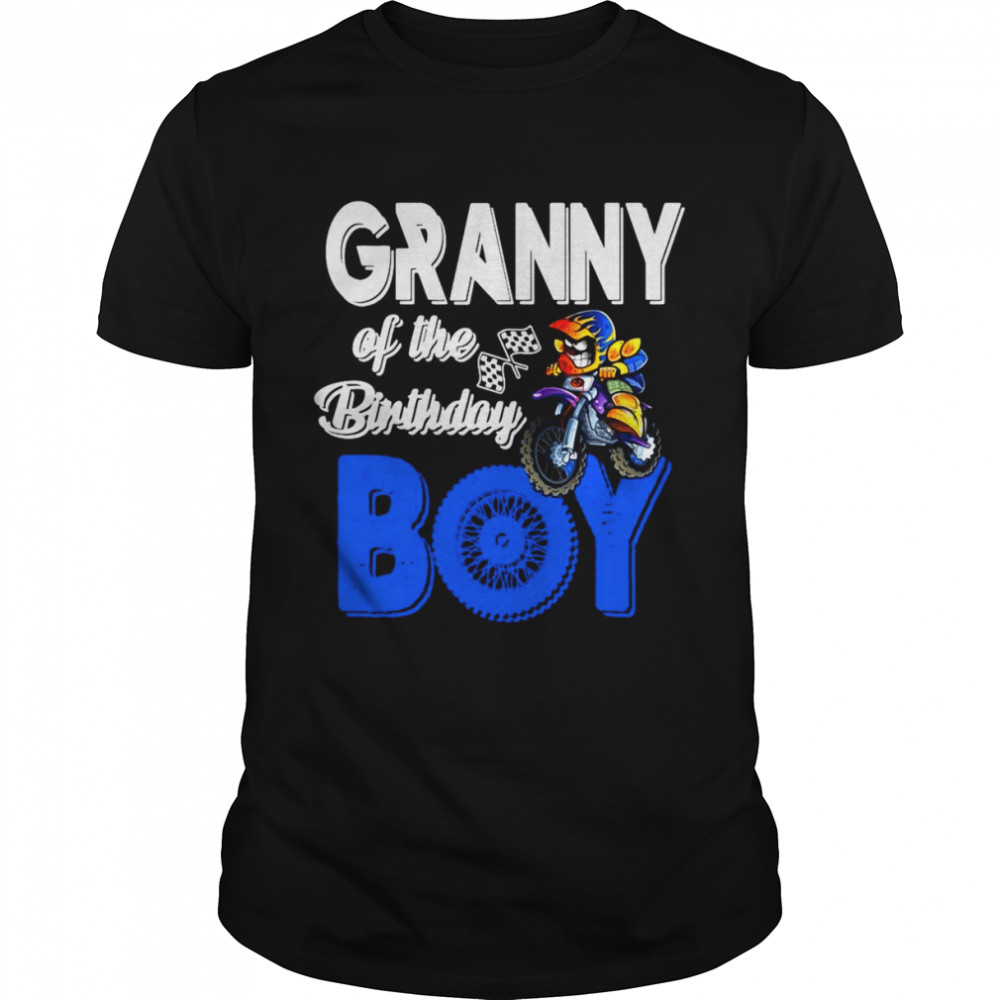 Granny Of The Birthday Boy Dirt Bike Bday Motocross Party T-shirt
